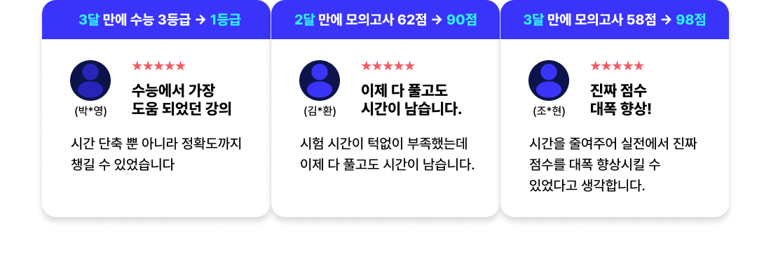 수능 등급 상승 리뷰